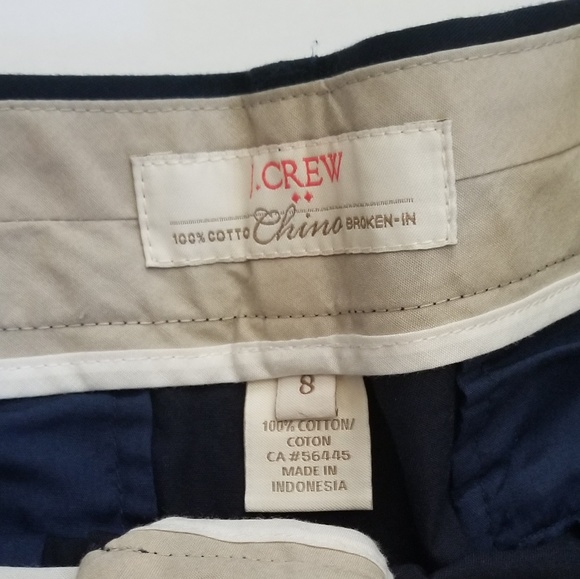 J Crew Chino Broken In Shorts Sz 8 - Picture 3 of 4